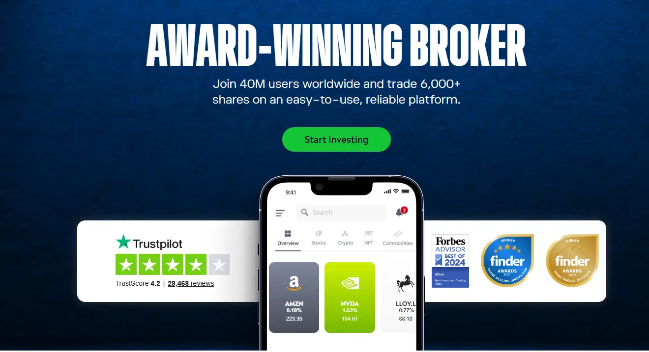 eToro 40 Million Worldwide Users and Awards